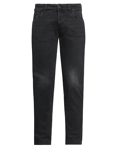 MESSAGERIE Denim pants Black 98% Cotton, 2% Elastane