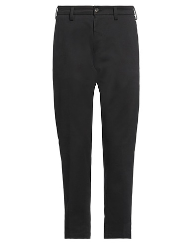 MESSAGERIE Casual pants Black 98% Cotton, 2% Elastane