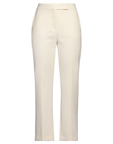 MAX MARA Casual trouser White 96% Virgin Wool, 4% Elastane