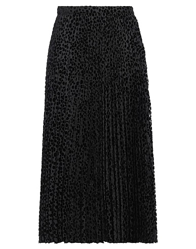 EMPORIO ARMANI Midi skirt Black 50% Viscose, 50% Polyester