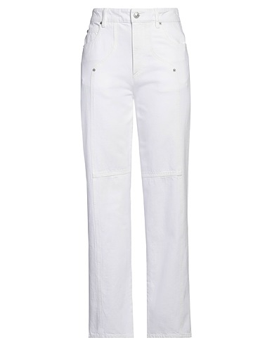 MARANT ÉTOILE Denim trousers White 100% Cotton