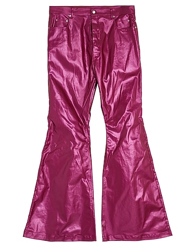 RICK OWENS Denim trousers Fuchsia 91% Cotton, 6% Elastomultiester, 3% Rubber