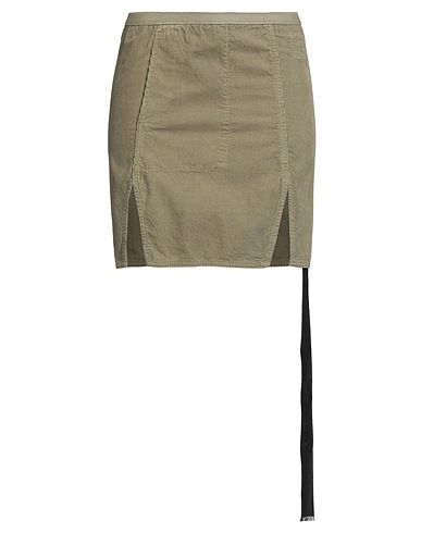 DRKSHDW by RICK OWENS Mini skirt Military green 100% Cotton