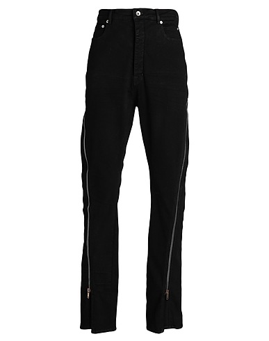 DRKSHDW by RICK OWENS Denim pants Black 91% Cotton, 6% Elastomultiester, 3% Rubber