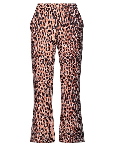 MALÌPARMI Casual trouser Beige 91% Polyester, 9% Elastane