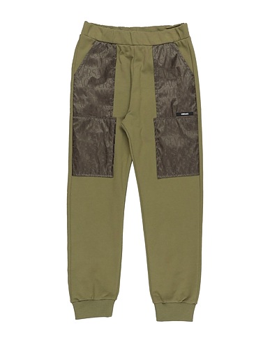 VERSACE YOUNG Casual trouser Military green 100% Cotton, Polyamide, Elastane