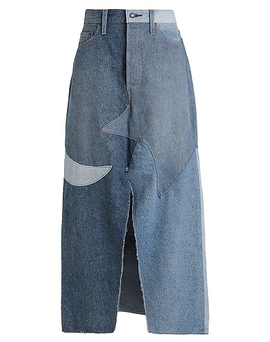 LEVI'S Jupe en jean ICON LONG SKIRT - WORN IN
 Bleu 100% Coton