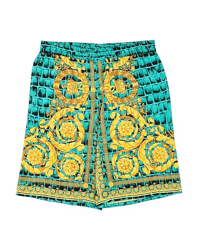 VERSACE YOUNG Shorts & Bermuda Turquoise 100% Silk