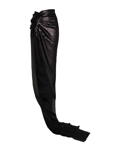 RICK OWENS Long skirt Black 100% Silk, Polyester
