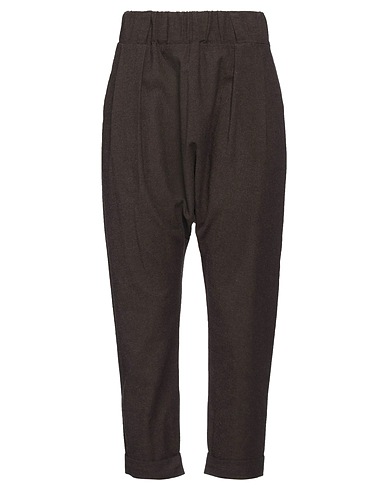 ALESSIA SANTI Casual trouser Dark brown 100% Wool
