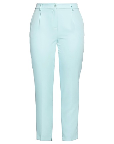 BLUGIRL Casual pants Sky blue 89% Polyester, 11% Elastane
