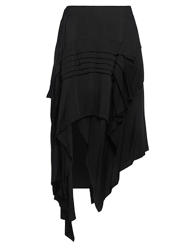 YOHJI YAMAMOTO Mini skirt Black 100% Rayon, Wool, Nylon