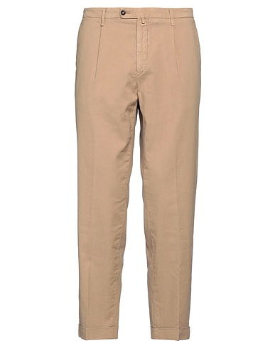 BLU BRIGLIA 1949 Casual trouser Khaki 72% Cotton, 27% Linen, 1% Polyester