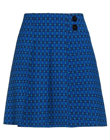 SIMONA CORSELLINI Minigonna Blu china 67% Poliestere, 29% Viscosa, 4% Elastan