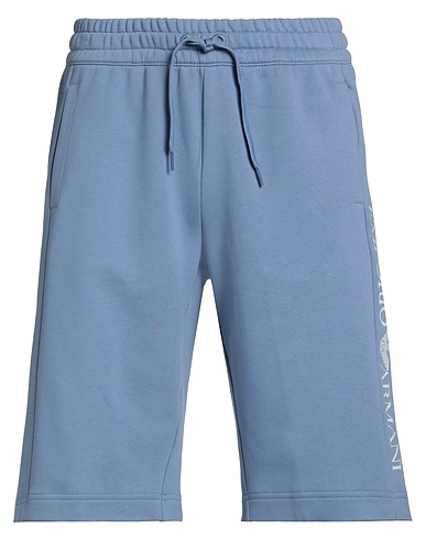 EA7 Shorts & Bermudas Blaugrau 100% Baumwolle