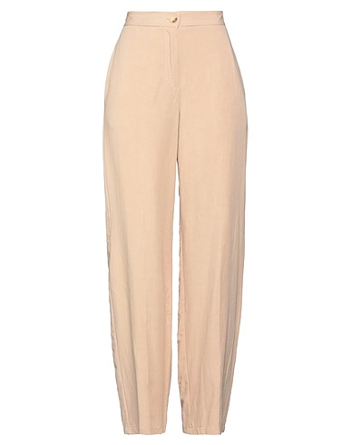 VICOLO Casual trouser Beige 80% Viscose, 20% Linen
