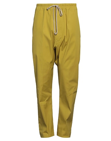 RICK OWENS Casual trouser Lime green 97% Cotton, 3% Elastane