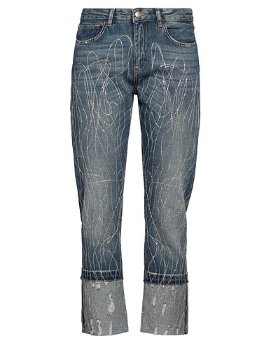 BLUGIRL Denim trousers Blue 100% Cotton