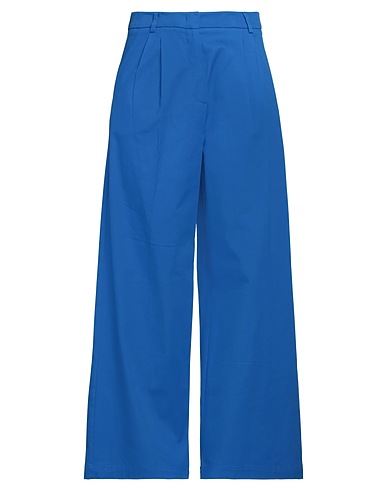 WEEKEND MAX MARA Casual pants Bright blue 99% Cotton, 1% Elastane