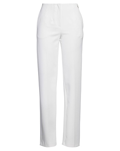 BLUGIRL Casual trouser White 96% Polyester, 4% Elastane