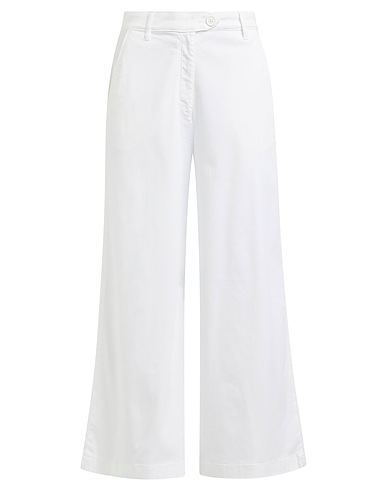 LOVE MOSCHINO Casual trouser White 67% Cotton, 29% Lyocell, 4% Elastane