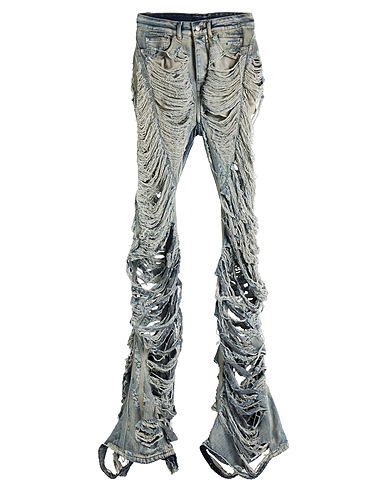 RICK OWENS Denim pants Blue 100% Cotton