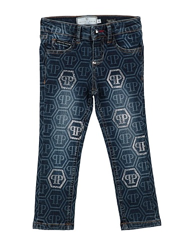 PHILIPP PLEIN Denim trousers Blue 92% Cotton, 6% Elastomultiester, 2% Elastane