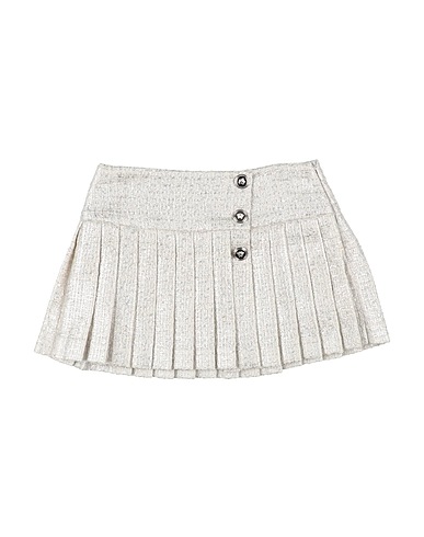 VERSACE YOUNG Skirt Silver 47% Cotton, 43% Viscose, 8% Linen, 2% Polyamide