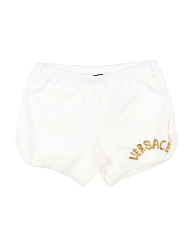 VERSACE YOUNG Shorts & Bermuda Cream 100% Cotton, Viscose, Polyester
