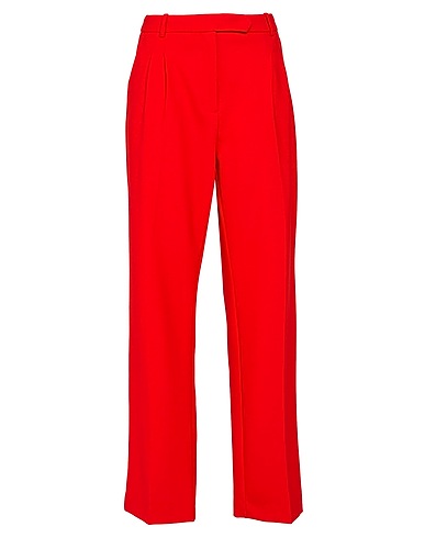DESIGNERS REMIX Casual trouser Red 40% Wool, 27% Recycled polyester, 27% Viscose, 6% Linen