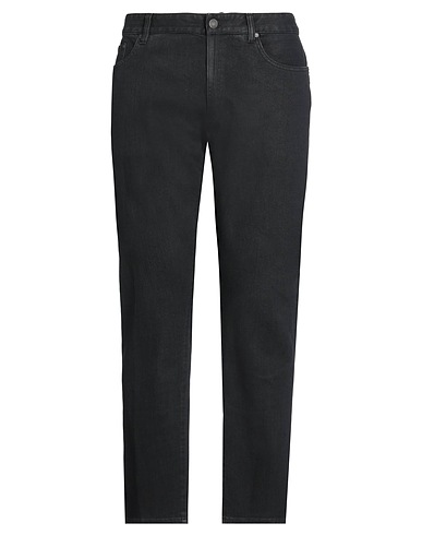LARDINI Denim trousers Black 98% Cotton, 2% Elastane