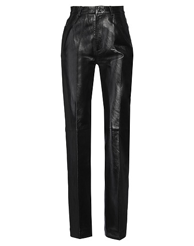 SANDRO Casual trouser Black 100% Lambskin