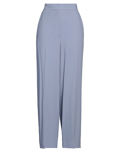 KHAITE Pantalone Blu chiaro 75% Lana Vergine, 25% Viscosa