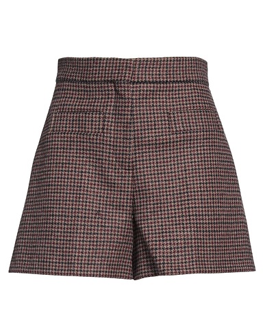 SANDRO Shorts & Bermuda Brown 52% Wool, 33% Polyester, 7% Acrylic, 6% Polyamide, 2% Other Fibres