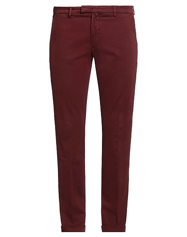 BRIGLIA 1949 Casual trouser Burgundy 97% Cotton, 3% Elastane