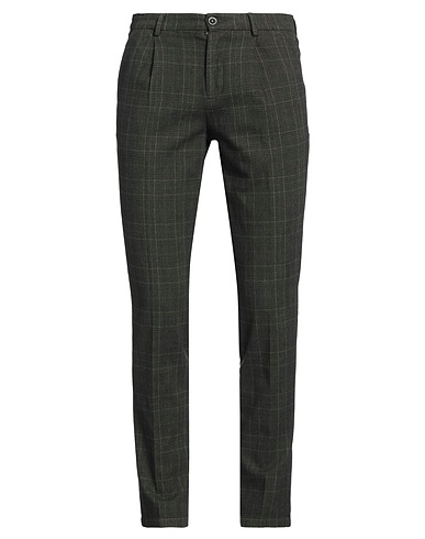 MANUEL RITZ Casual pants Khaki 81% Cotton, 18% Polyester, 1% Elastane