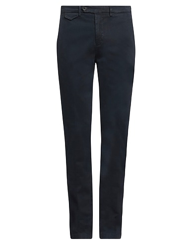 PAOLONI Casual trouser Midnight blue 98% Cotton, 2% Elastane
