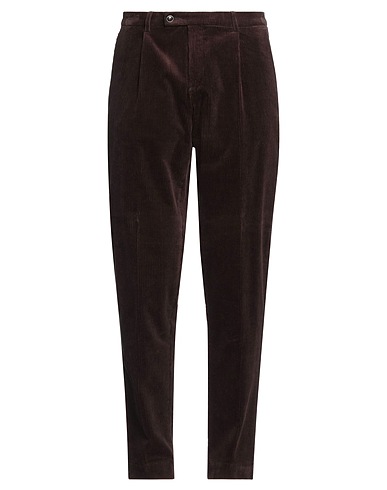BUGATTI Casual trouser Dark brown 98% Cotton, 2% Elastane
