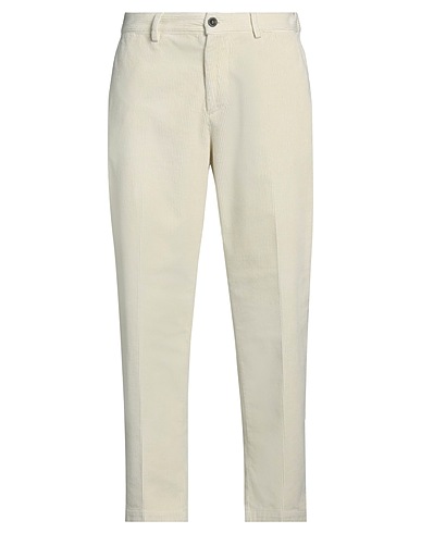 MANUEL RITZ Casual trouser Ivory 97% Cotton, 3% Elastane