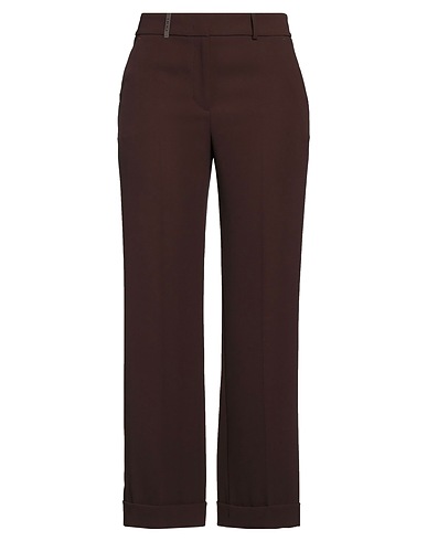 PESERICO Casual trouser Dark brown 100% Polyester