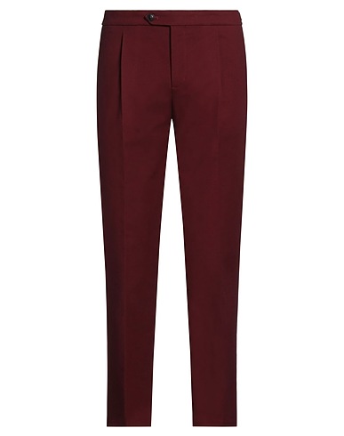 PAL ZILERI Casual pants Burgundy 98% Cotton, 2% Elastane