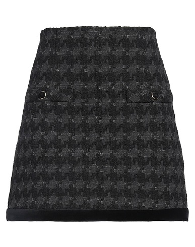 SANDRO Mini skirt Black 54% Cotton, 26% Polyester, 16% Acrylic, 2% Other Fibres, 2% Viscose