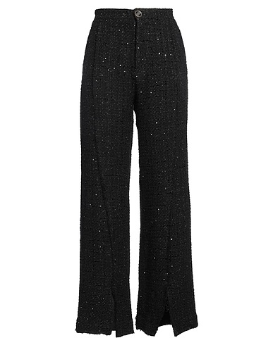 GCDS Casual trouser Black 44% Cotton, 30% Polyester, 16% Acrylic, 10% Polyamide