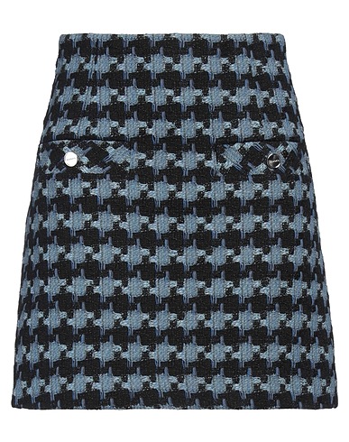 SANDRO Mini skirt Slate blue 56% Cotton, 22% Polyester, 21% Acrylic, 1% Other Fibres