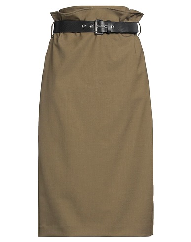TELA Midi skirt Military green 54% Polyester, 44% Virgin Wool, 2% Elastane