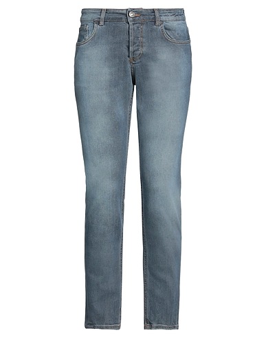 BRO SHIP Denim trousers Blue 98% Cotton, 2% Elastane