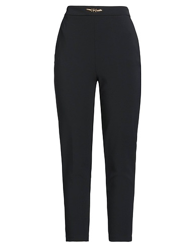 ELISABETTA FRANCHI Casual pants ESSENTIALS Black 96% Polyester, 4% Elastane