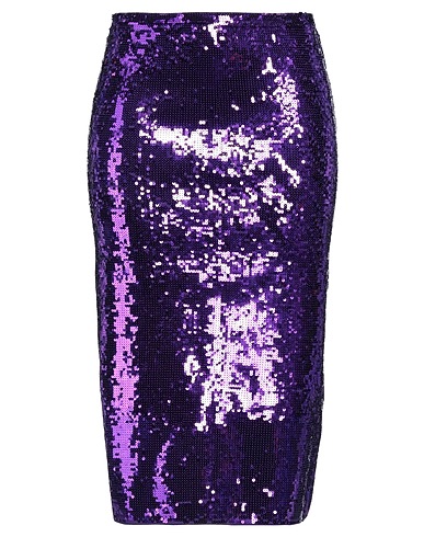 SANDRO Midi skirt Purple 59% Viscose, 24% Polyester, 15% Polyamide, 2% Elastane, Polyethylene