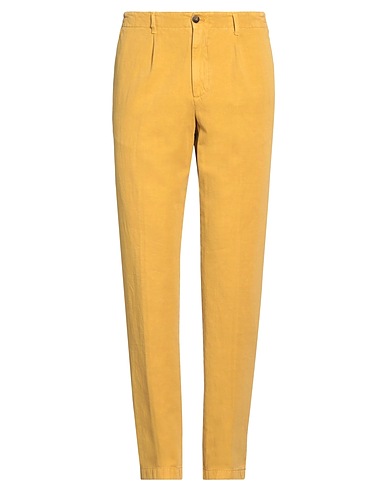 BRIGLIA 1949 パンツ マスタード コットン 76% / リネン 24%