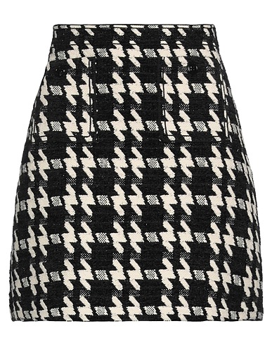 SANDRO Minirock Schwarz 65% Baumwolle, 18% Polyester, 12% Polyamid, 4% Wolle, 1% Elastan